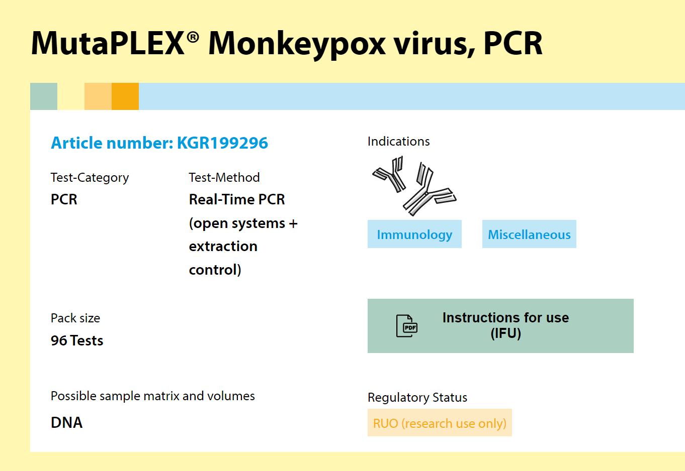 Immundiagnostik新品 | 猴痘病毒qPCR检测试剂盒